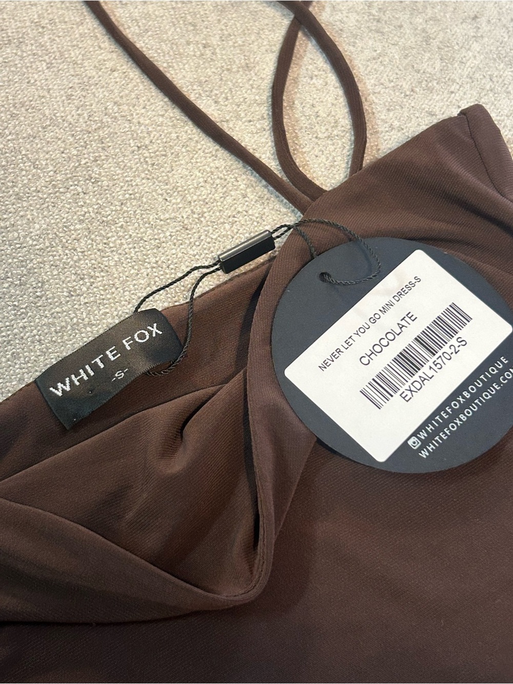 White Fox Boutique Chocolate Brown Mini Dress